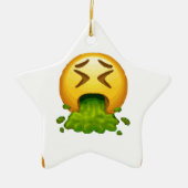 emoji puking keramisch ornament (Voorkant)