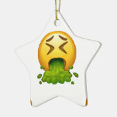 emoji puking keramisch ornament (Links)