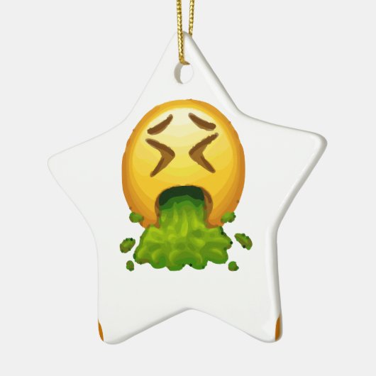 emoji puking keramisch ornament (Links)