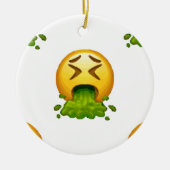 emoji puking keramisch ornament (Voorkant)