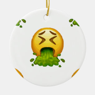 emoji puking keramisch ornament