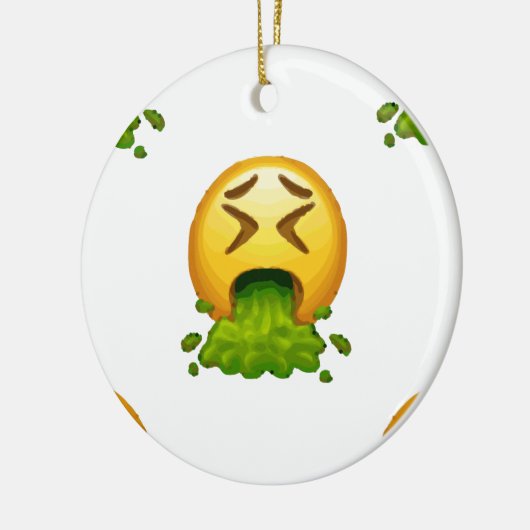 emoji puking keramisch ornament (Links)