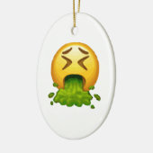 emoji puking keramisch ornament (Links)