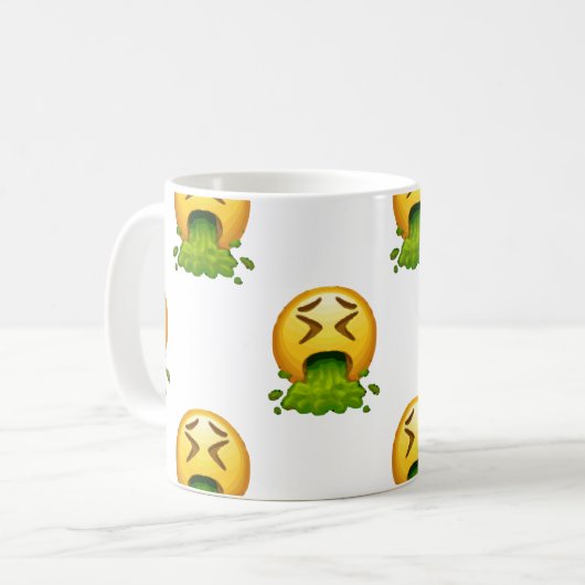emoji puking koffiemok (Voorkant links)