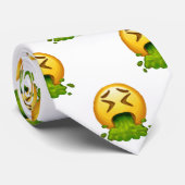 Emoji Puking Menswear mannen stropdas stropdas (Opgerold)