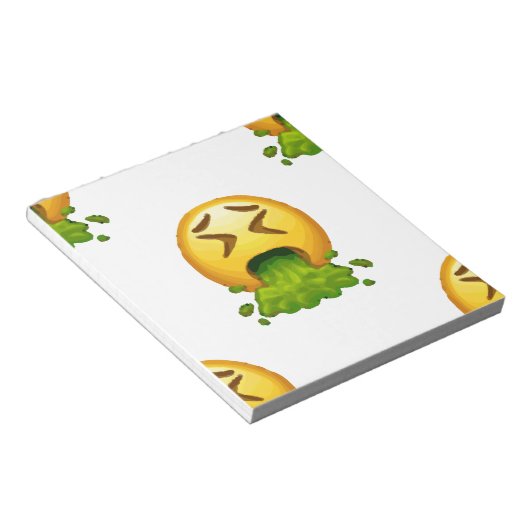 emoji puking notitieblok (Schuin)