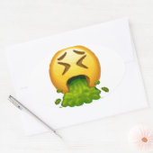 emoji puking ovale sticker (Envelop)