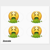 emoji puking ovale sticker (Vel)