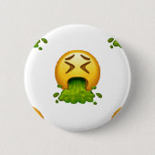emoji puking ronde button 5,7 cm (Voorkant)