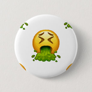 emoji puking ronde button 5,7 cm