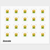 emoji puking ronde sticker (Vel)