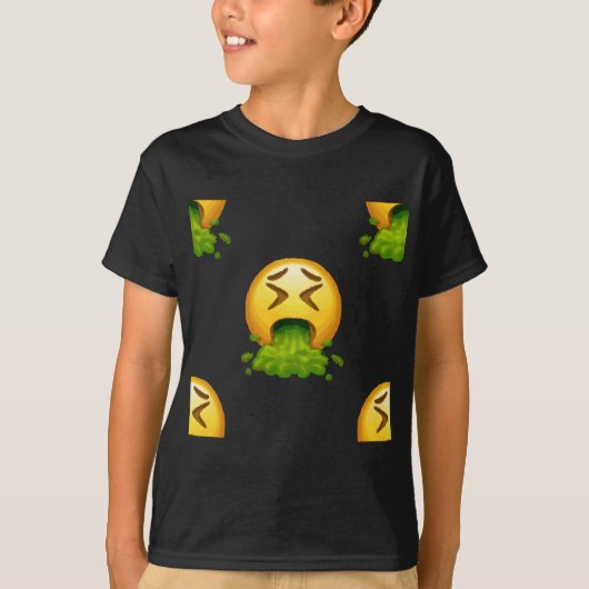 emoji puking t-shirt (Voorkant)