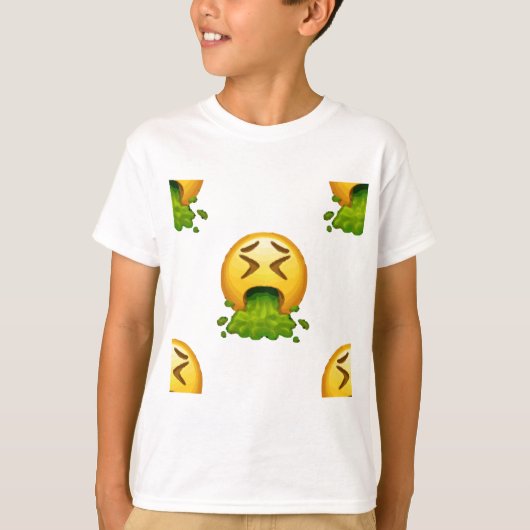 emoji puking t-shirt (Voorkant)