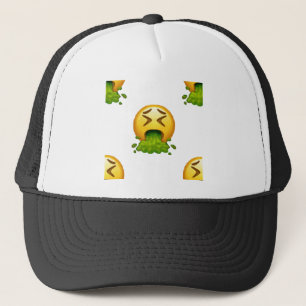 emoji puking trucker pet