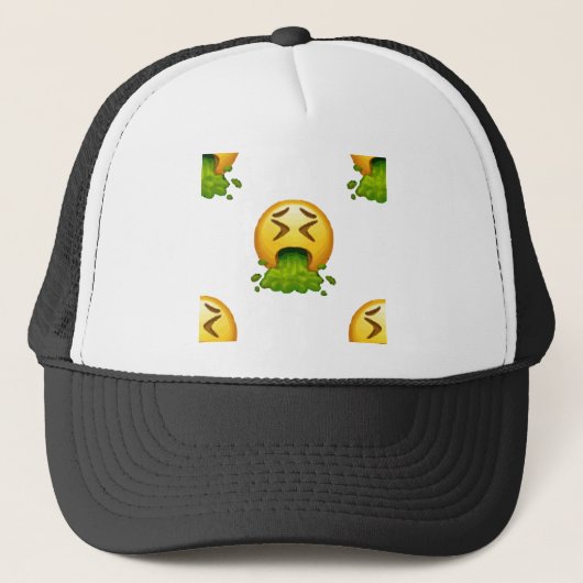 emoji puking trucker pet (Voorkant)