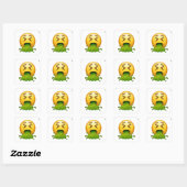 emoji puking vierkante sticker (Vel)