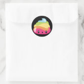Emoji Raimbow Poop! Ronde Sticker (Tas)