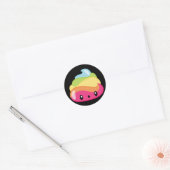 Emoji Raimbow Poop! Ronde Sticker (Envelop)