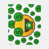 Emoji Razernij Fleece Deken (Voorkant)