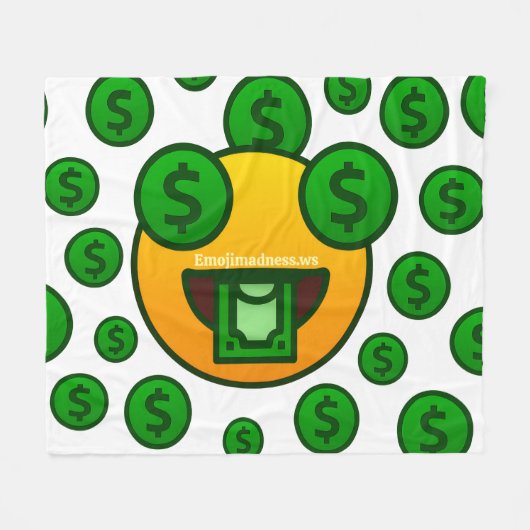 Emoji Razernij Fleece Deken (Voorkant (Horizontaal))
