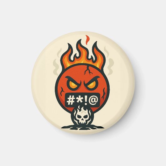 Emoji Razernij Magneet (Voorkant)
