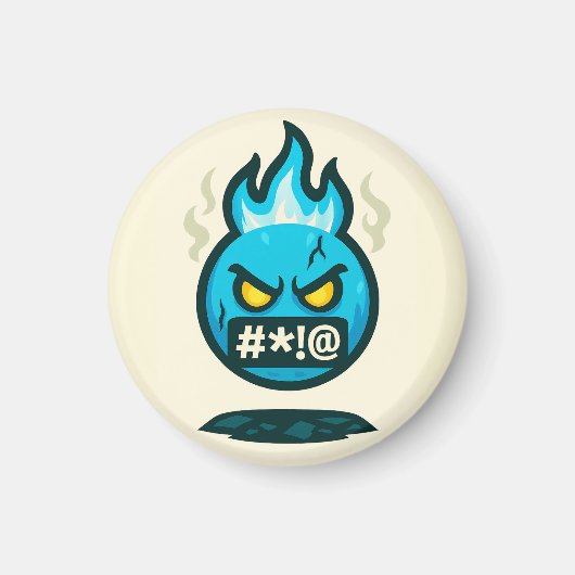 Emoji Razernij Magneet (Voorkant)