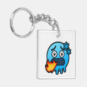 Emoji Razernij Sleutelhanger (Voorkant Links)