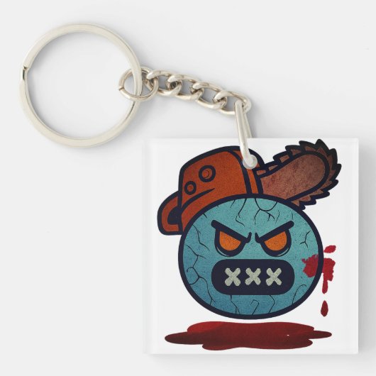 Emoji Razernij Sleutelhanger (Voorkant)