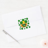 Emoji Razernij Vierkante Sticker (Envelop)