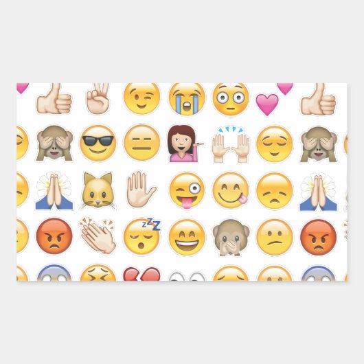 emoji rechthoekige sticker (Voorkant)
