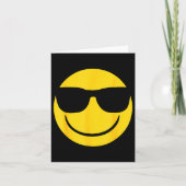 Emoji Retro Sungles Yellow Smile Face  Kaart (Voorkant)