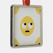 emoji rollende ogen metalen ornament (Rechts)