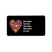 EMOJI Roze Zwarte Meisjes Liefde Emoticons Feest