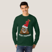 Emoji Santa Poop Ugly KerstSweater T-shirt (Voorkant volledig)