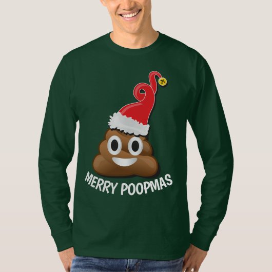 Emoji Santa Poop Ugly KerstSweater T-shirt (Voorkant)