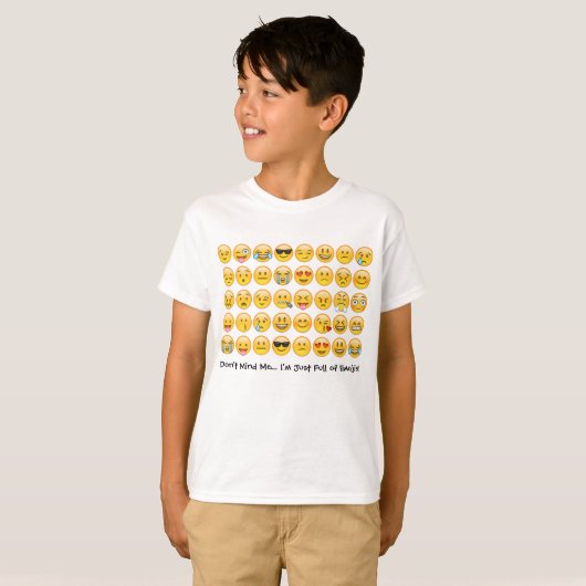 Emoji Shirt voor kinderen (Voorkant volledig)