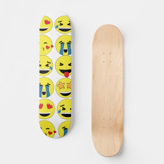 emoji-skateboard persoonlijk skateboard (Voorkant)