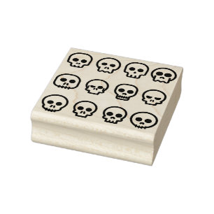 emoji skulls - kunststempel rubberstempel