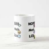 Emoji Slang Mok – Funny Nope Meh LOL BRB Zzz (Center)