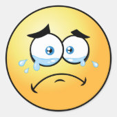 Emoji Small Ronde Sticker (Voorkant)