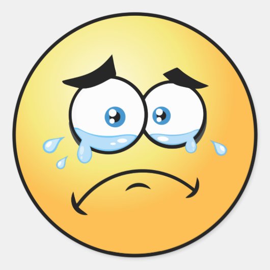 Emoji Small Ronde Sticker (Voorkant)