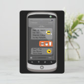 Emoji Smart Phone Texting Funny Kids Birthday M/F Kaart (Staand voorkant)