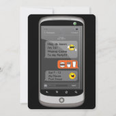 Emoji Smart Phone Texting Funny Kids Birthday M/F Kaart (Voorkant)