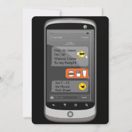 Emoji Smart Phone Texting Funny Kids Birthday M/F Kaart