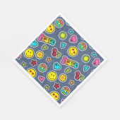 Emoji Smile Denim Girls Verjaardagsfeestje Servett Servet (Hoek)