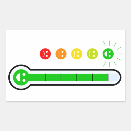 Emoji Stemming Tracker Geluksmeter Vinyl Sticker (Voorkant)