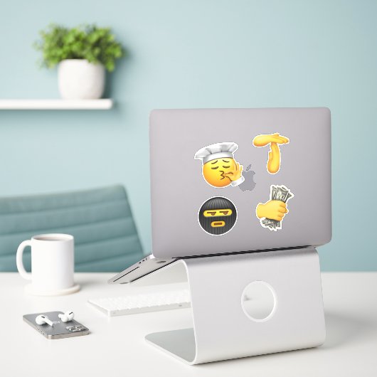 Emoji Sticker Pack (Laptop op bureau)