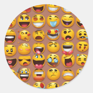 Emoji-stickers Ronde Sticker