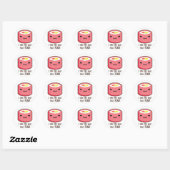 Emoji Sushi Roll Ronde Stickers (Vel)