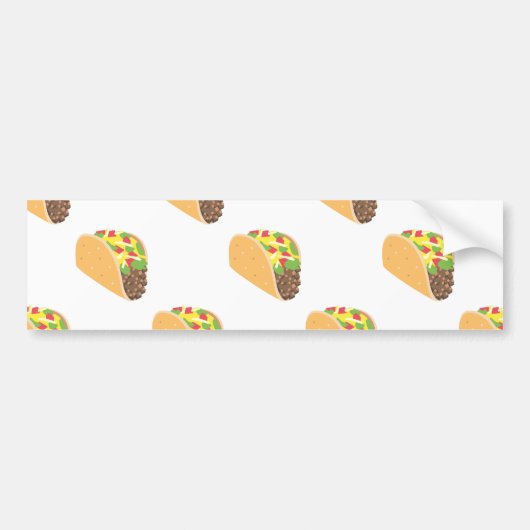 emoji taco bumpersticker (Voorkant)